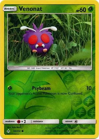 Unbroken Bonds Venonat #10/214 reverse holo